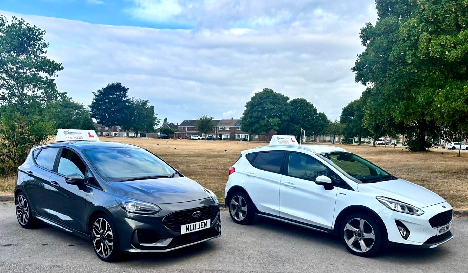The Burwell Driving School cars